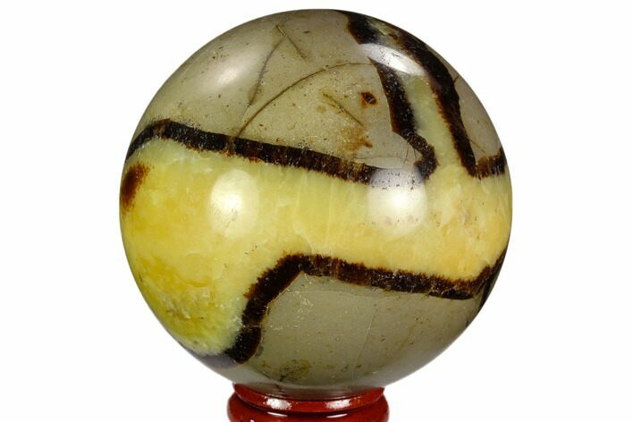 Polished Septarian Sphere - Madagascar #122916